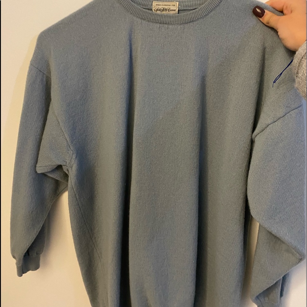 saks 5th ave gray/ blue sweater